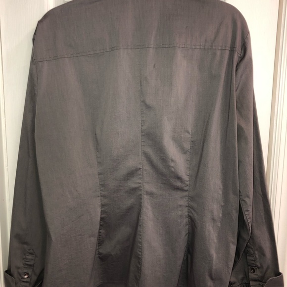 Gray button down blouse - Picture 6 of 6